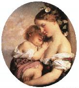 Brocky, Karoly Mother and Child oil painting reproduction